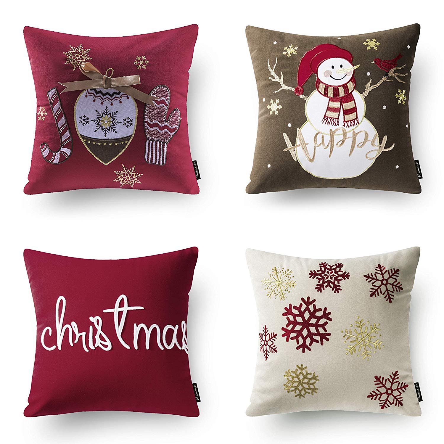 Christmas and New Year Decorative Throw Pillow Covers & Blankets