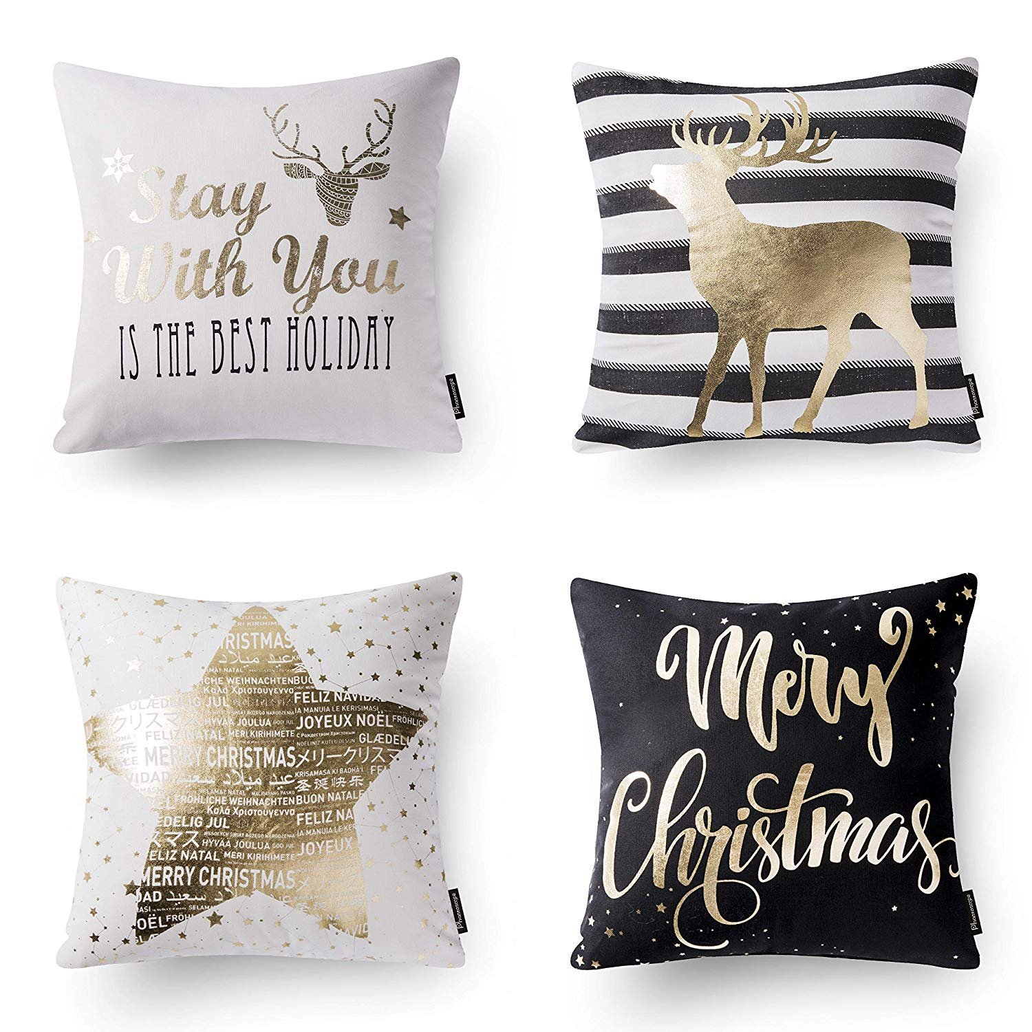 Christmas and New Year Decorative Throw Pillow Covers & Blankets