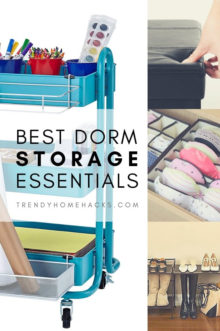 dorm shoe storage on Best Dorm Room Storage Essentials Trendy Home Hacks
